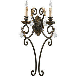 Rio Salado 2 Light 13 inch Toasted Sienna With Mystic Silver Wall Sconce Wall Light