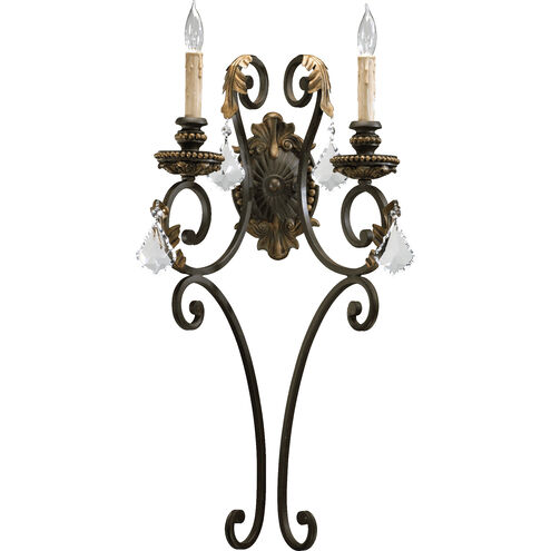 Rio Salado 2 Light 13 inch Toasted Sienna With Mystic Silver Wall Sconce Wall Light