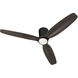 Zoro 56 inch Matte Black with Colonial Black Blades Patio Fan