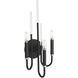 Summit 3 Light 8.5 inch Textured Black Wall Mount Wall Light