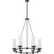 Lee Boulevard 6 Light 30 inch Matte Black Chandelier Ceiling Light