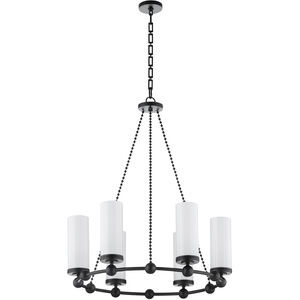 Lee Boulevard 6 Light 30 inch Matte Black Chandelier Ceiling Light