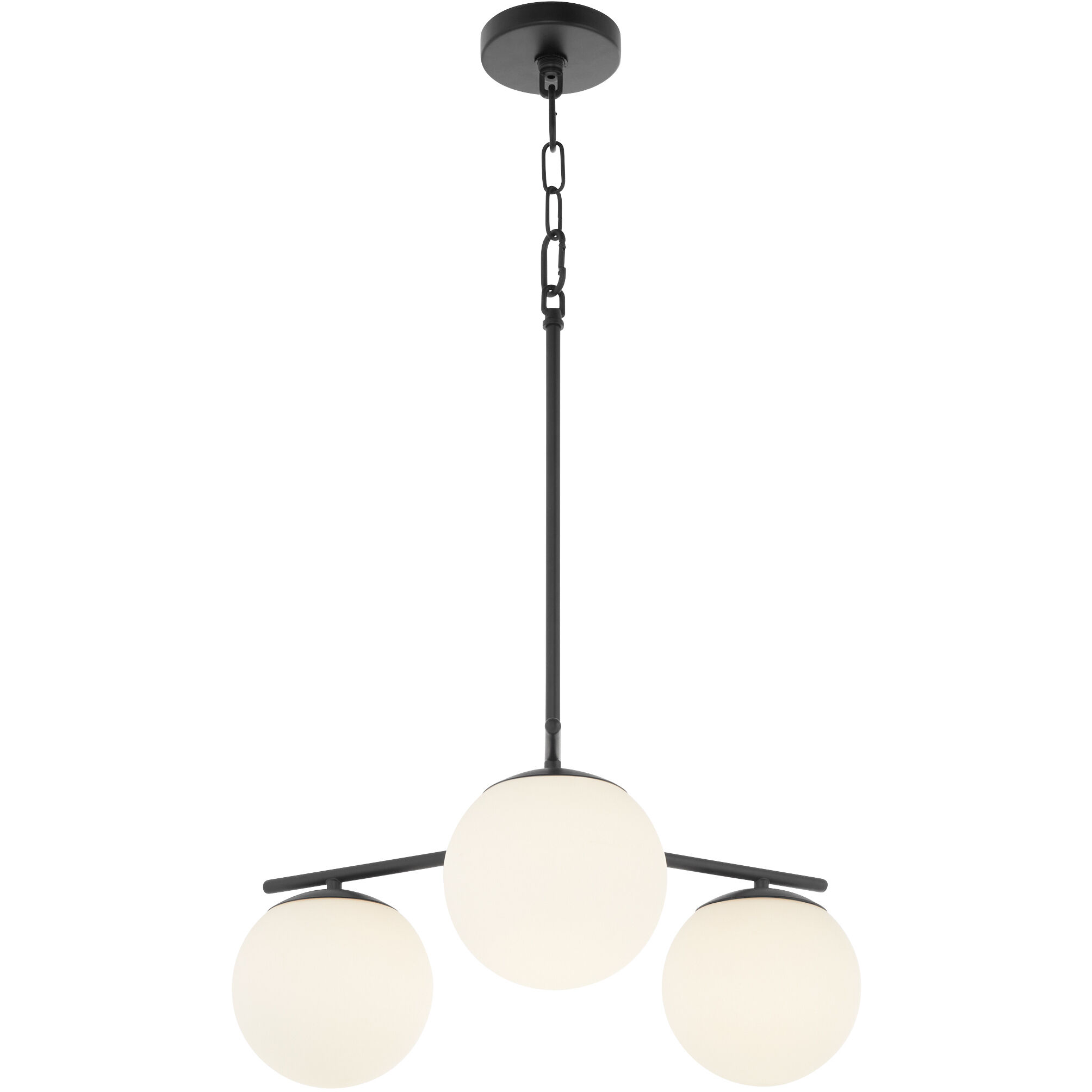 Jasper 3 Light 22 inch Matte Black Chandelier Ceiling Light
