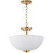 Adams 3 Light 15 inch Aged Brass Dual Mount Ceiling Light