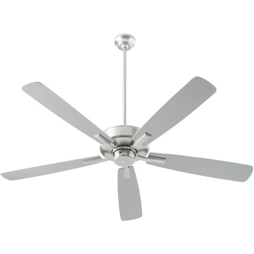 Ovation 60 inch Satin Nickel with Silver/Weathered Gray Blades Ceiling Fan