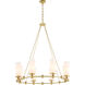 Lee Boulevard 8 Light 38 inch Aged Brass Chandelier Ceiling Light