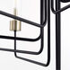 Helix 8 Light 34.5 inch Noir with Aged Brass Chandelier Ceiling Light