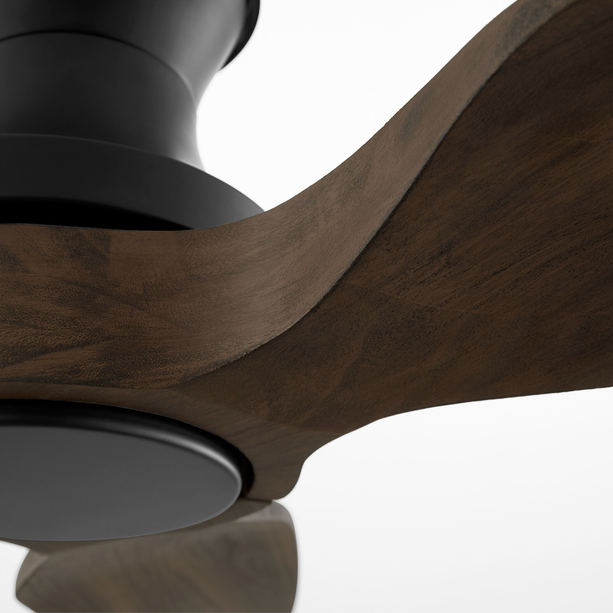 Veleta 56 inch Matte Black with Walnut Blades Ceiling Fan