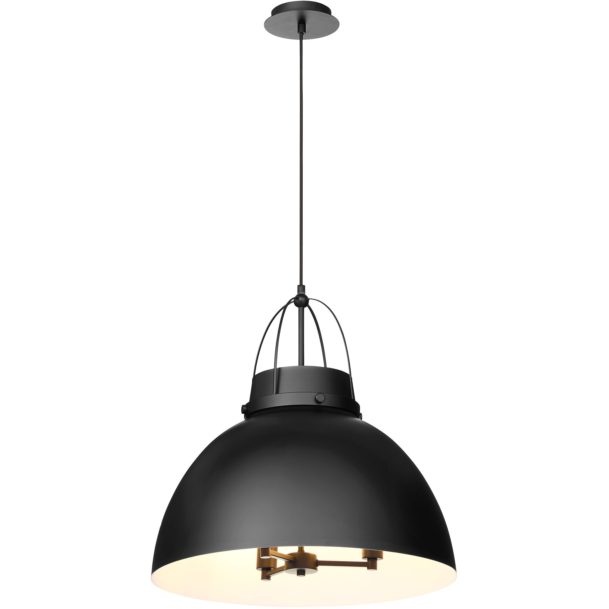Pruitt 3 Light 21 inch Matte Black Pendant Ceiling Light