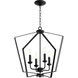 Fort Worth 4 Light 23 inch Noir Mini Chandelier Ceiling Light, Quorum Home