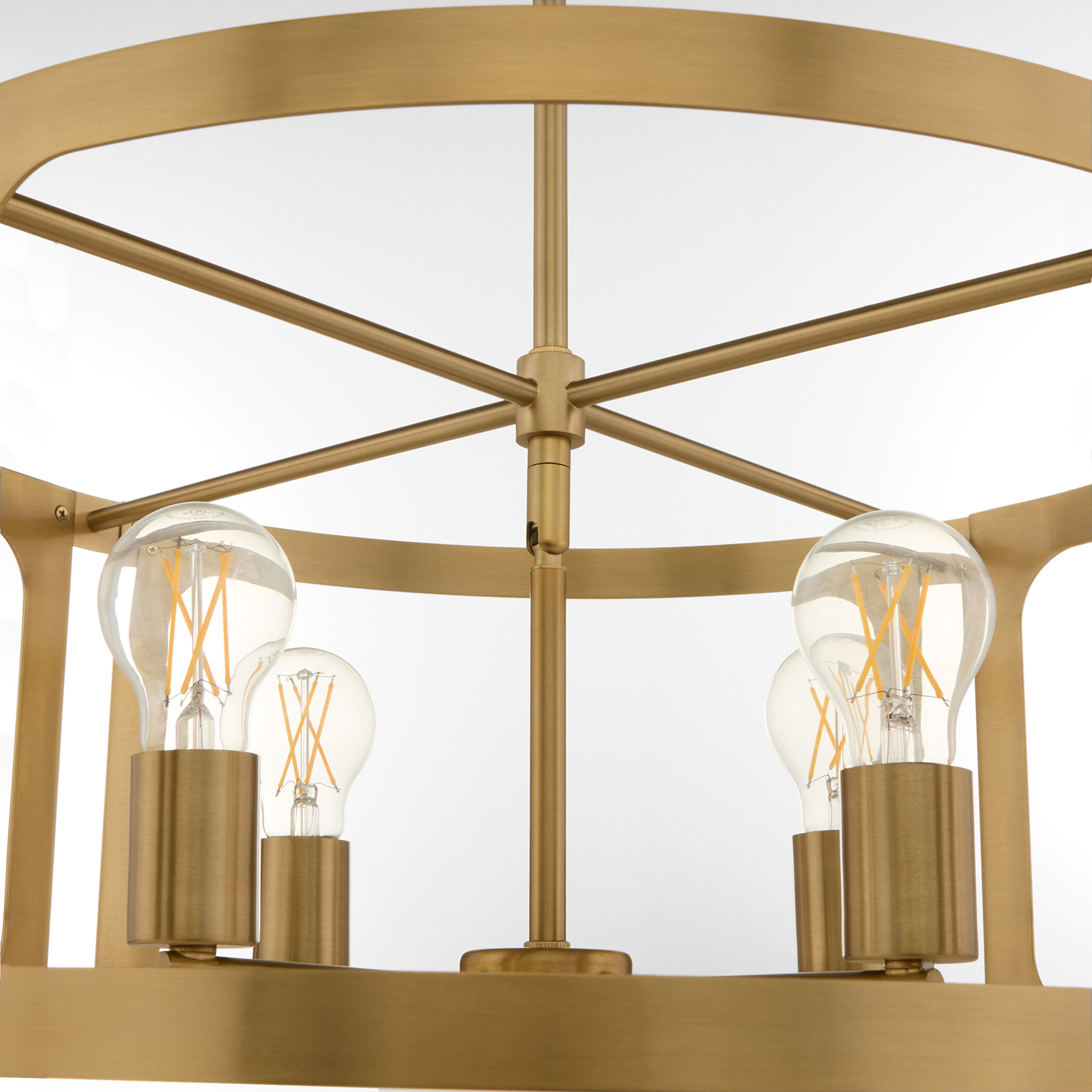 Colburn 4 Light 22 inch Brushed Brass Pendant Ceiling Light