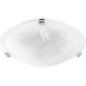 Fort Worth 2 Light 12 inch Polished Nickel Flush Mount Ceiling Light in Faux Alabaster