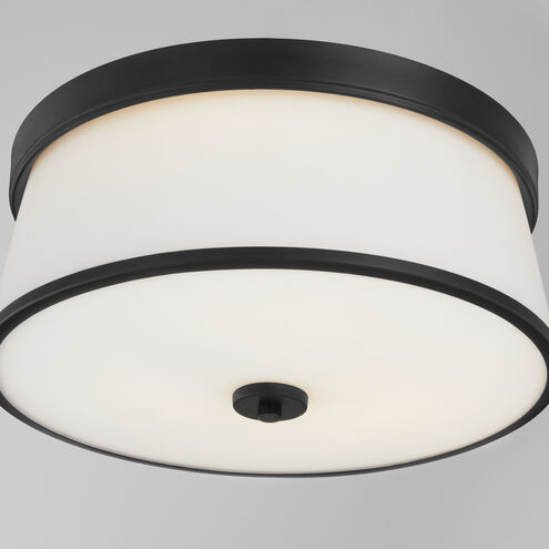 Weir 3 Light 16 inch Matte Black Flush Mount Ceiling Light