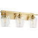 Veno 3 Light 23 inch Aged Brass Vanity Light Wall Light