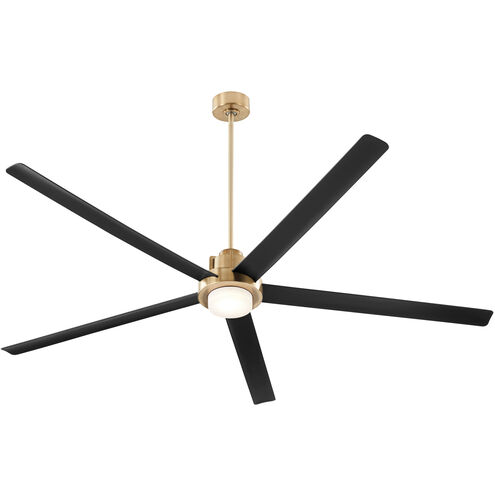 Revel 80 inch Aged Brass with Matte Black Blades Ceiling Fan
