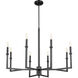 Merrick 8 Light 32 inch Matte Black Chandelier Ceiling Light