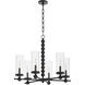 Lee Boulevard 6 Light 29 inch Matte Black Chandelier Ceiling Light