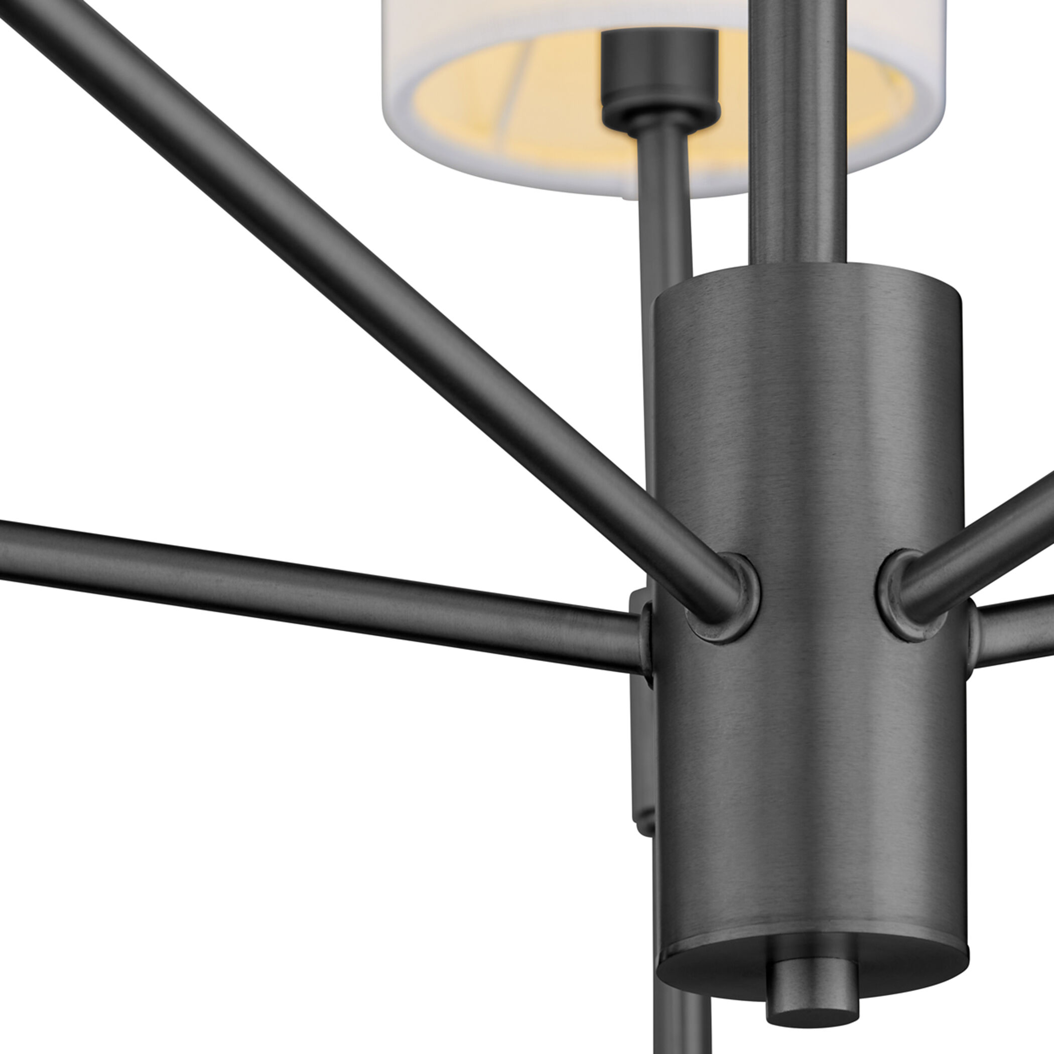 Hamilton 5 Light 24 inch Matte Black Chandelier Ceiling Light