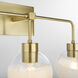 Lacy 3 Light 24 inch Aged Brass Vanity Light Wall Light