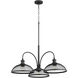Omni 3 Light 31.5 inch Noir Mini Chandelier Ceiling Light