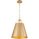 Jamie 1 Light 15 inch Aged Brass Pendant Ceiling Light