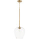 Veno 1 Light 11 inch Aged Brass Pendant Ceiling Light