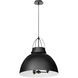 Pruitt 3 Light 21 inch Matte Black Pendant Ceiling Light