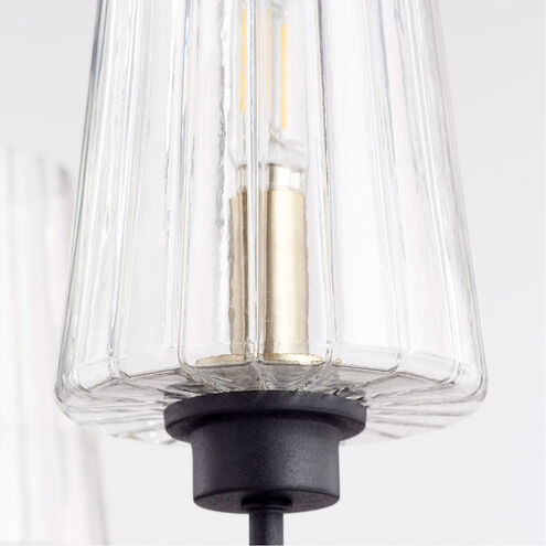 Dalia 5 Light 23 inch Noir with Aged Brass Chandelier Ceiling Light