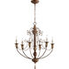 Salento 6 Light 27 inch Vintage Copper Chandelier Ceiling Light