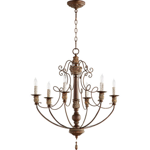 Salento 6 Light 27 inch Vintage Copper Chandelier Ceiling Light