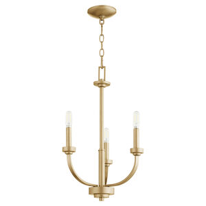 Reyes 3 Light 19 inch Aged Brass Chandelier Ceiling Light