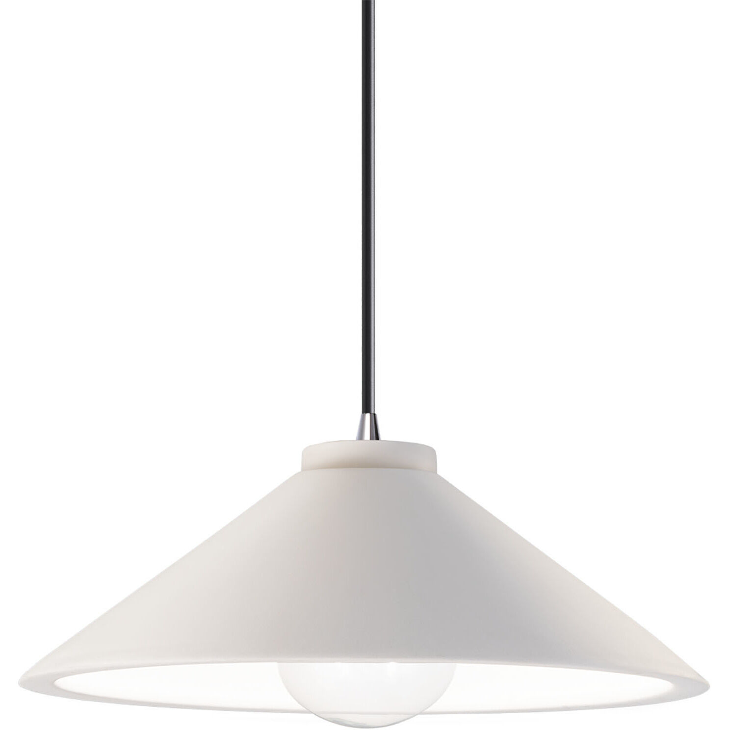 Radiance Collection LED 11.75 inch Antique Silver with Matte Black Pendant Ceiling Light