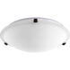 Fort Worth 3 Light 16 inch Oiled Bronze Flush Mount Ceiling Light in Satin Opal