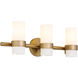 Sojourn 3 Light 24 inch Brushed Brass Vanity Light Wall Light