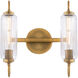 Whitmire 2 Light 14 inch Brushed Brass Vanity Light Wall Light