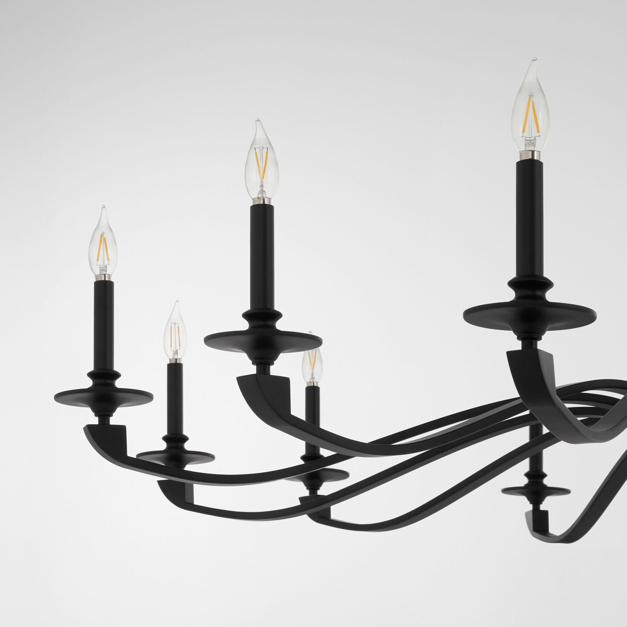 Chantelle 12 Light 60 inch Matte Black Chandelier Ceiling Light