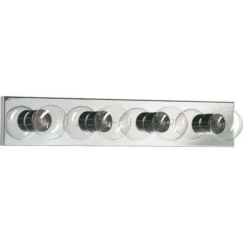 Fort Worth 4 Light 24 inch Chrome Vanity Light Wall Light