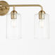 Charlotte 4 Light 32.5 inch Aged Brass Vanity Light Wall Light
