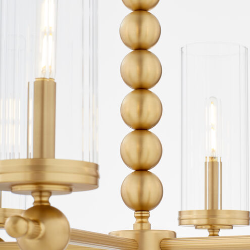 Lee Boulevard 6 Light 29 inch Aged Brass Chandelier Ceiling Light