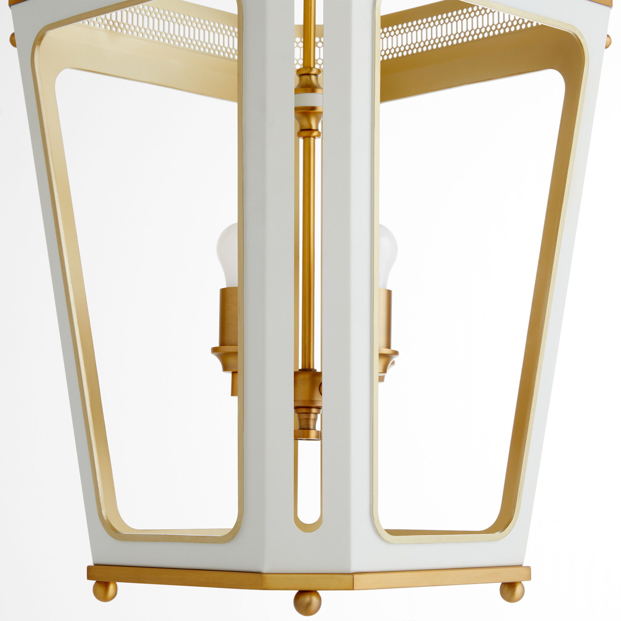 Loire 4 Light 16.5 inch Studio White and Brushed Brass Pendant Ceiling Light
