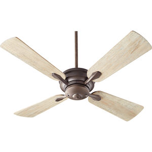 Valor 52 inch Oiled Bronze with Weathered Oak Blades Indoor Ceiling Fan