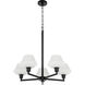 Cassini 5 Light 27.75 inch Matte Black Chandelier Ceiling Light in Aged Brass