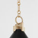 Jackson 1 Light 16 inch Matte Black and Aged Brass Pendant Ceiling Light