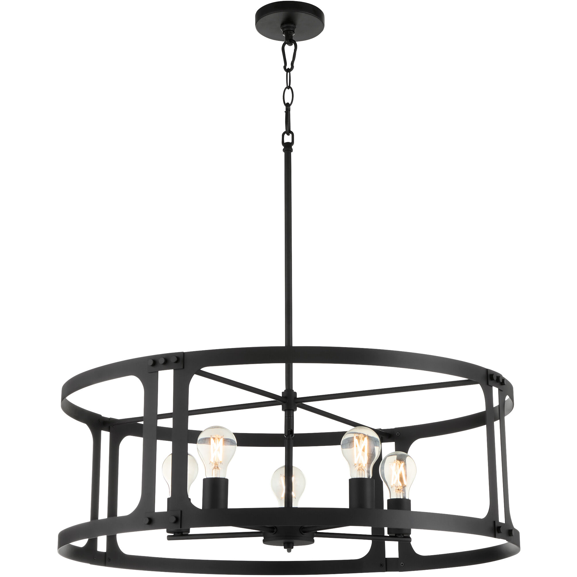 Colburn 5 Light 29 inch Matte Black Pendant Ceiling Light
