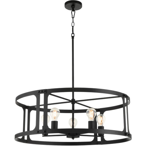 Colburn 5 Light 29 inch Matte Black Pendant Ceiling Light