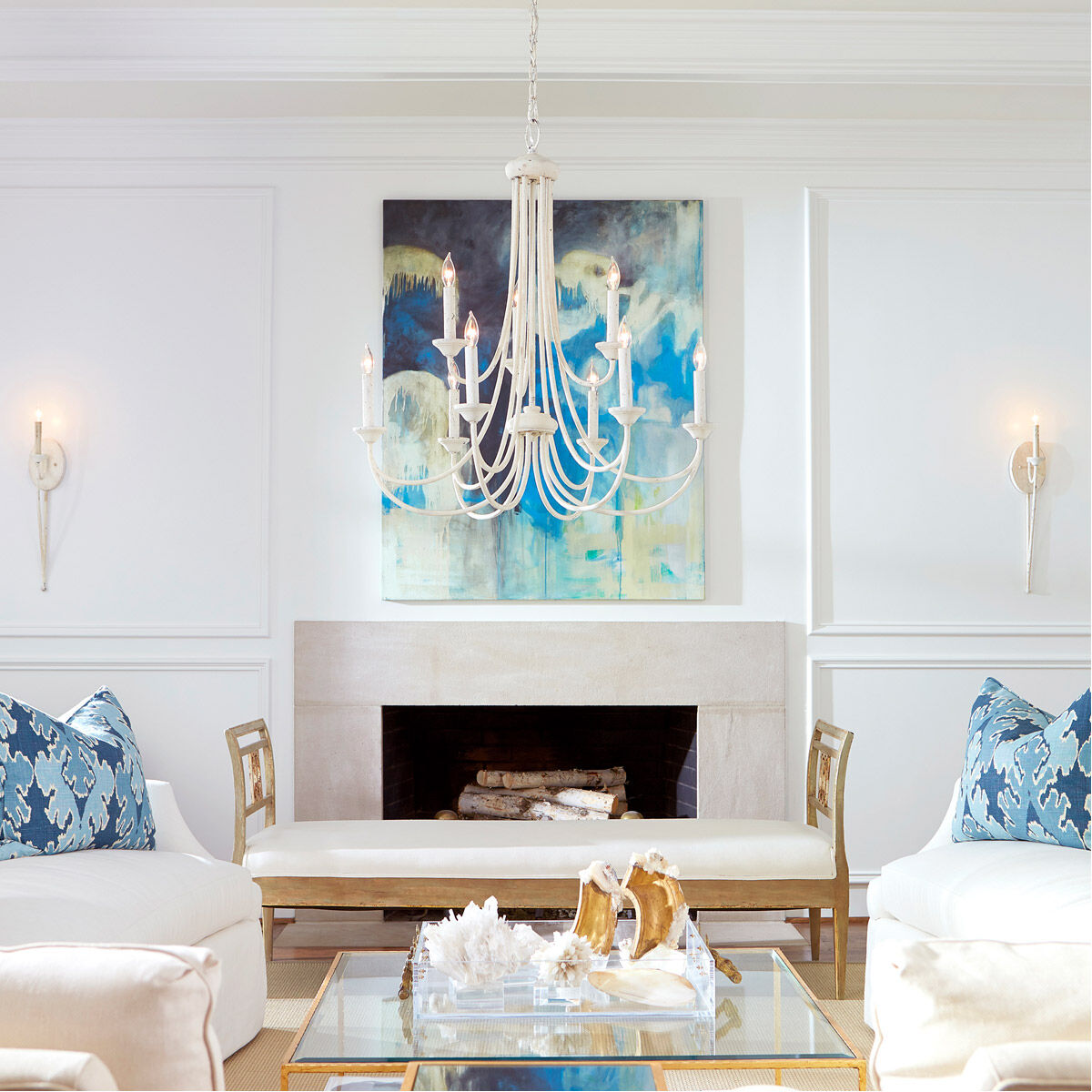 Brooks Wall Sconce Wall Light in Persian White