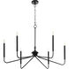 Providence 6 Light 12.25 inch Matte Black Chandelier Ceiling Light