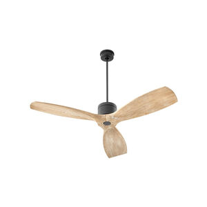 Lurus 64 inch Matte Black with Weathered Gray Blades Ceiling Fan