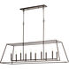 Gabriel 10 Light 17 inch Oiled Bronze Foyer Pendant Ceiling Light, Quorum Home