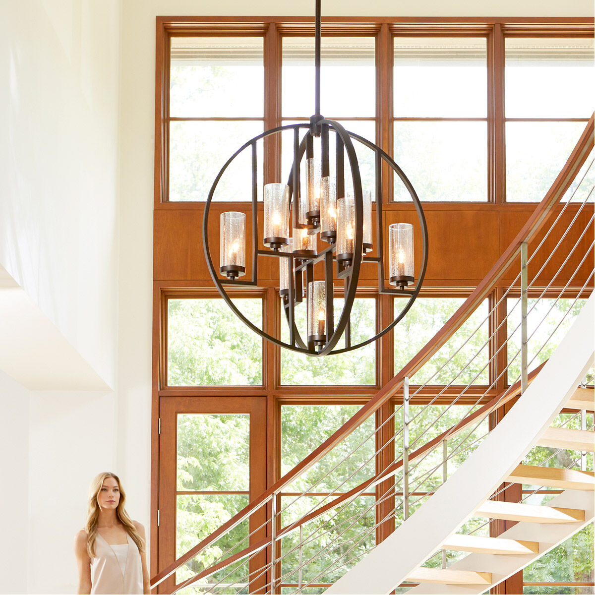 Julian 10 Light 32 inch Oiled Bronze Chandelier Ceiling Light